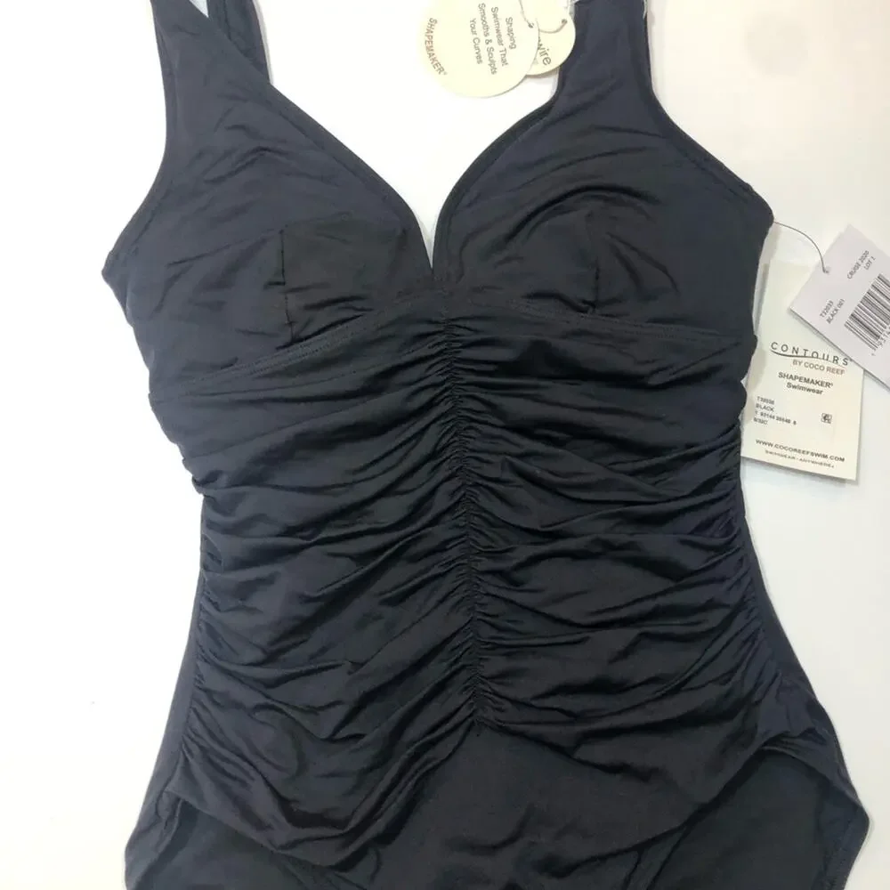 Coco Reef BLACK VNeck Underwire One-Piece Swimsuit - Picture 4 of 8
